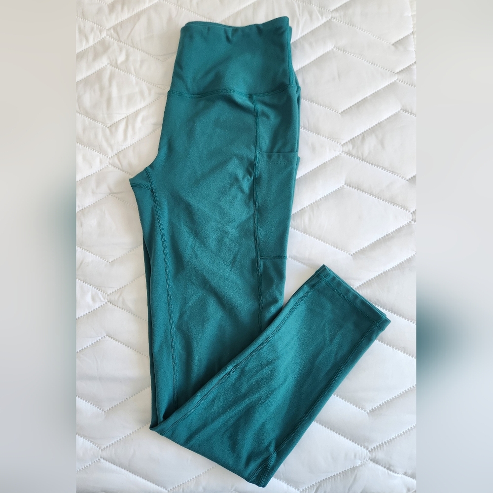 Teal Leggings With Pockets